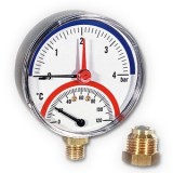 Термоманометр вертикальный1/2 - (6 бар) Watts 03.33.004